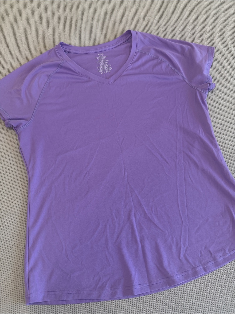 Ladies V-Neck Performance Tee - Lavender